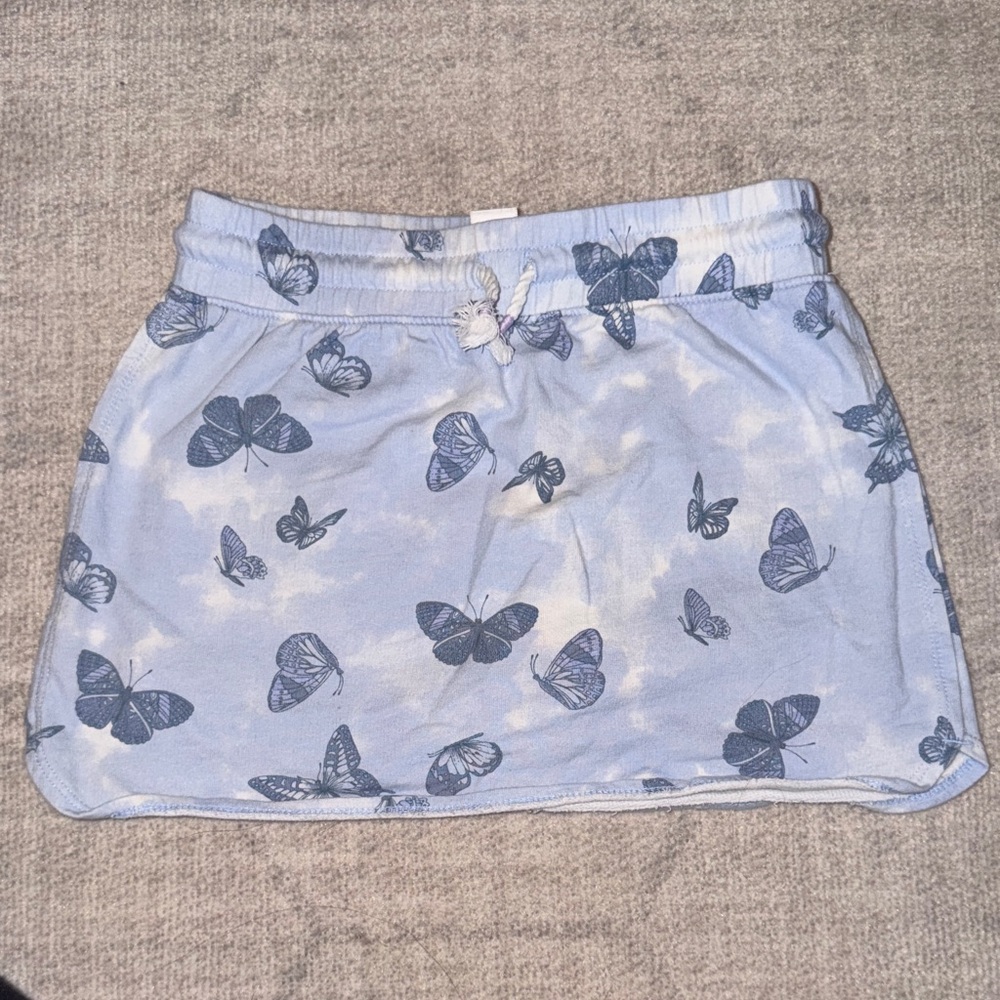 Girls OshKosh B'gosh Blue Butterfly Mini Skort EUC